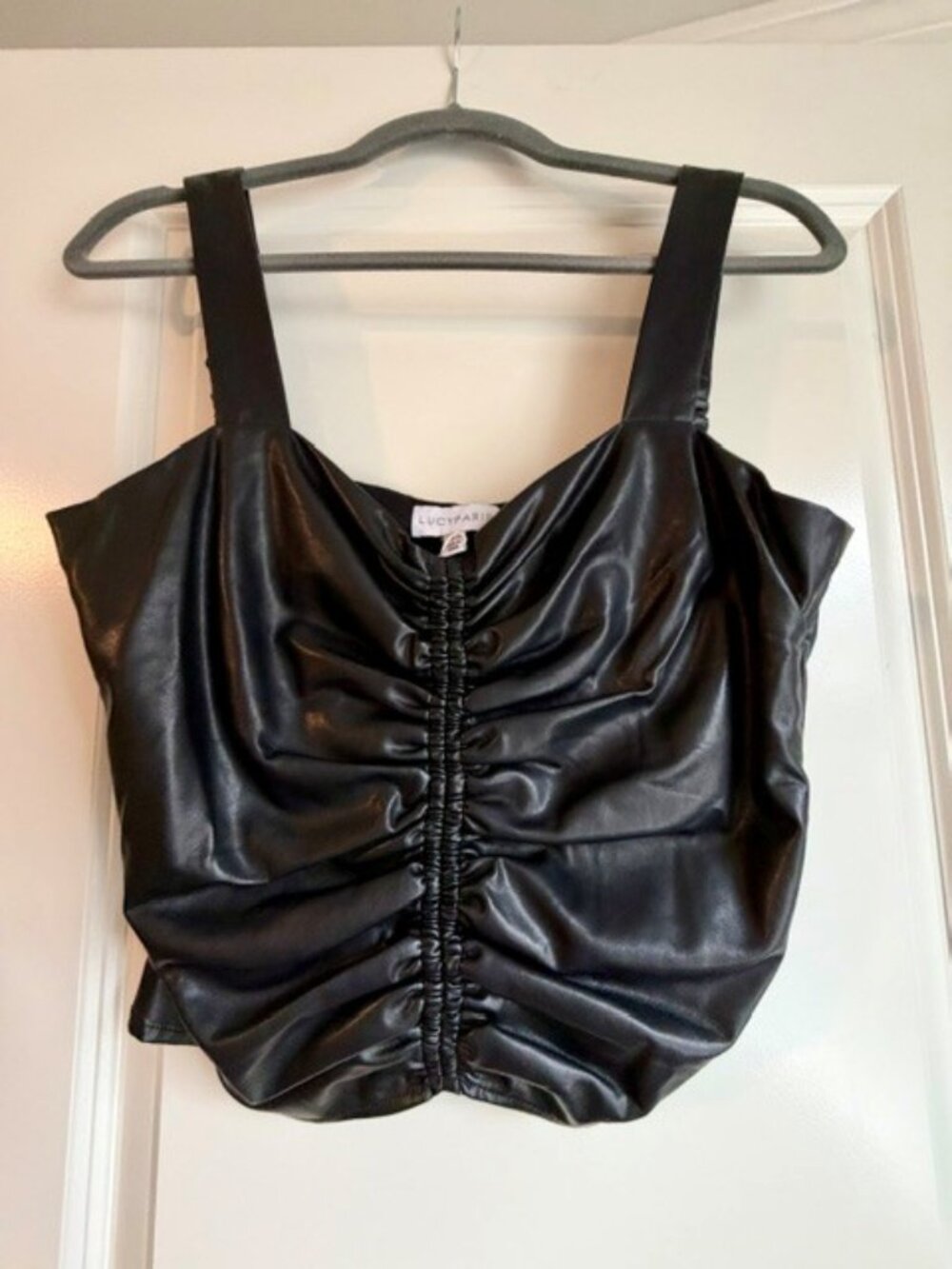 Lucy Paris Daryn Faux Leather Paris Tank